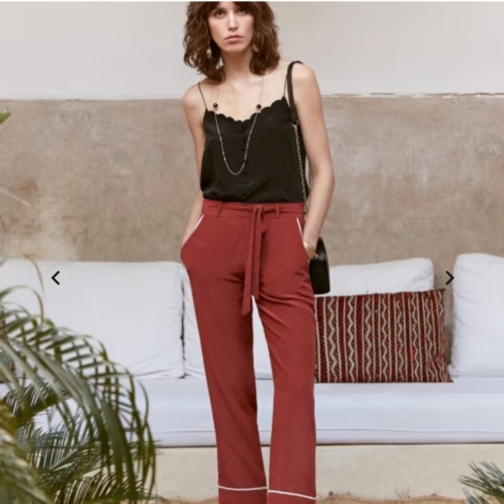 Sézane Eddy Silk Pants